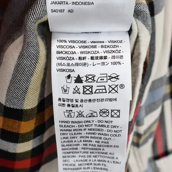 Levi's Women's Western Boyfriend Fit Plaid Button Down Shirt Size Small - Picture 8 of 10